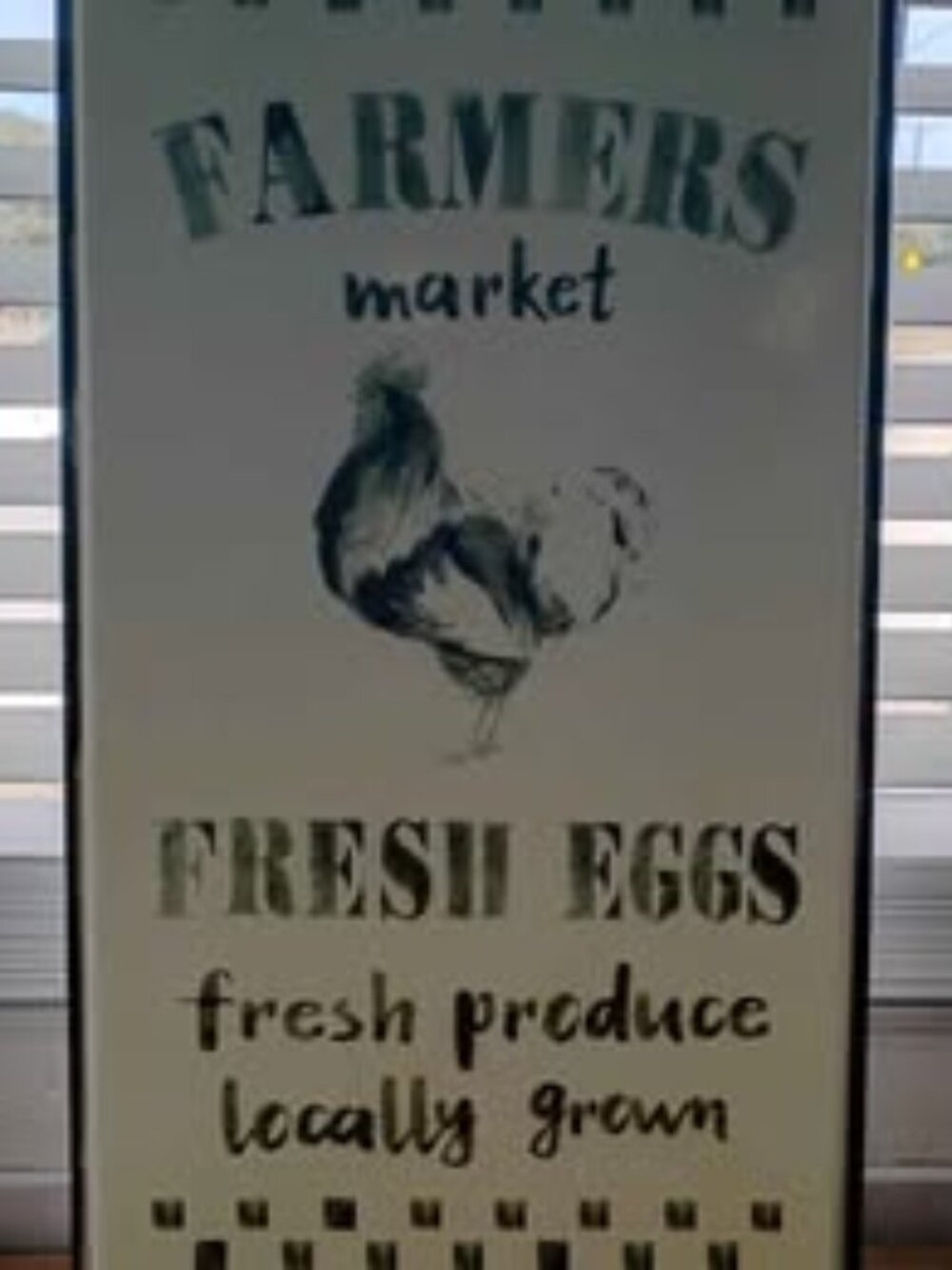 Farmhouse Rooster “Farmers Market” Kitchen Sign – Brand New